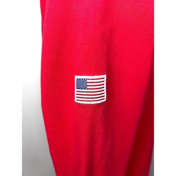 Men's Lacoste Red Long Sleeve Polo Shirt Size L - Picture 8 of 8